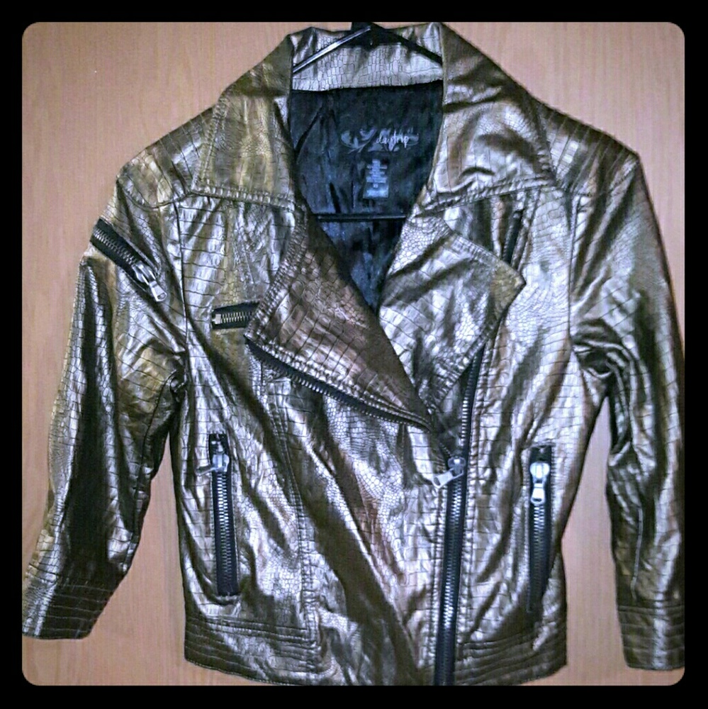 Bronze leather jacket